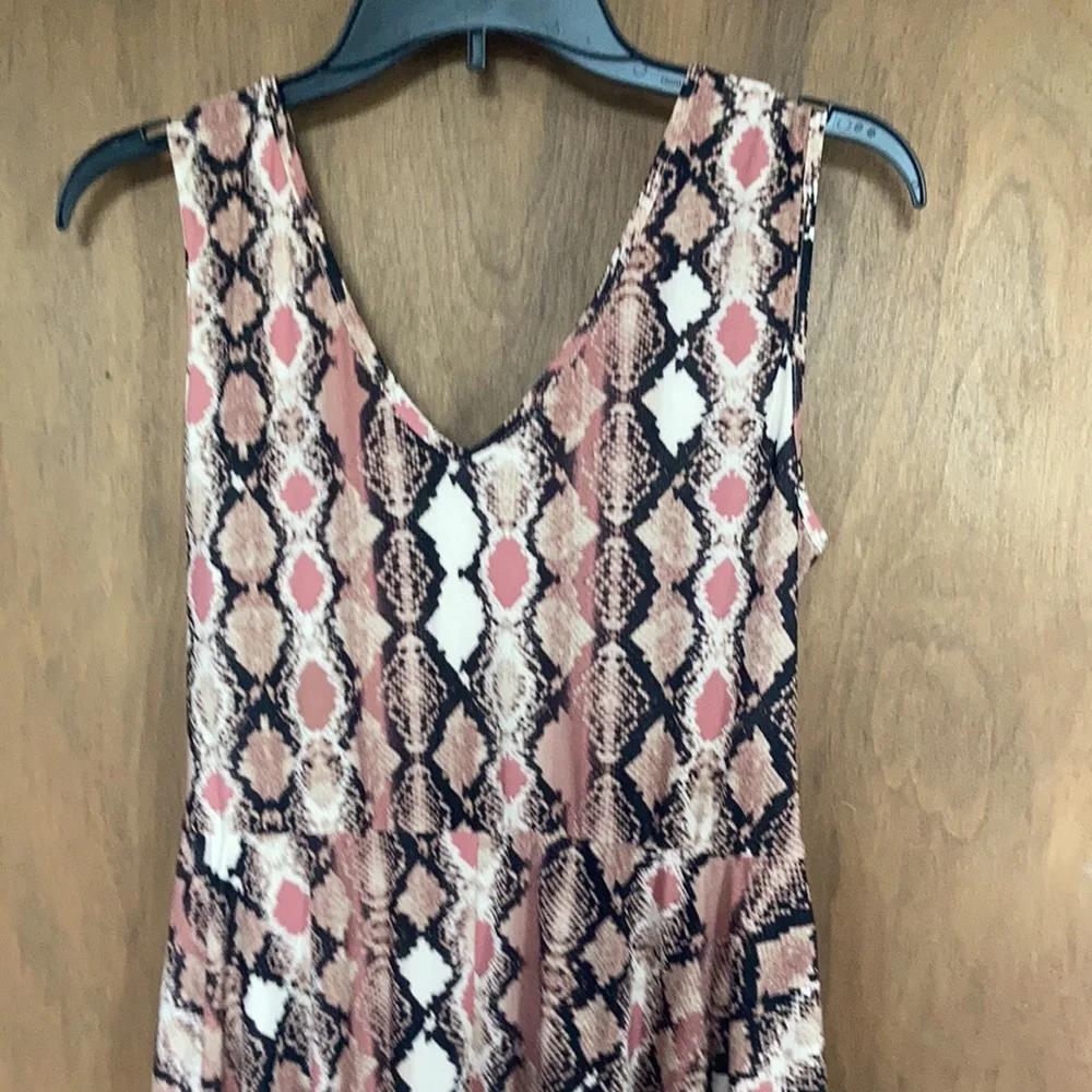 Candie’s python print animal print fit & flare dress w stretch L jr - Picture 8 of 15